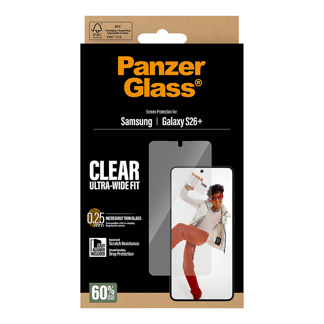 Mbrojtëse për ekran PanzerGlass / Samsung Galaxy S26+ / Ultra-Wide Fit me EasyAligner - Transparente - 3
