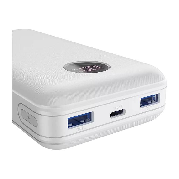 Power Bank Canyon PB-2002 / 20000mAh / USB-A / USB-C / QC 3.0 / 20W - Bardhë - 2