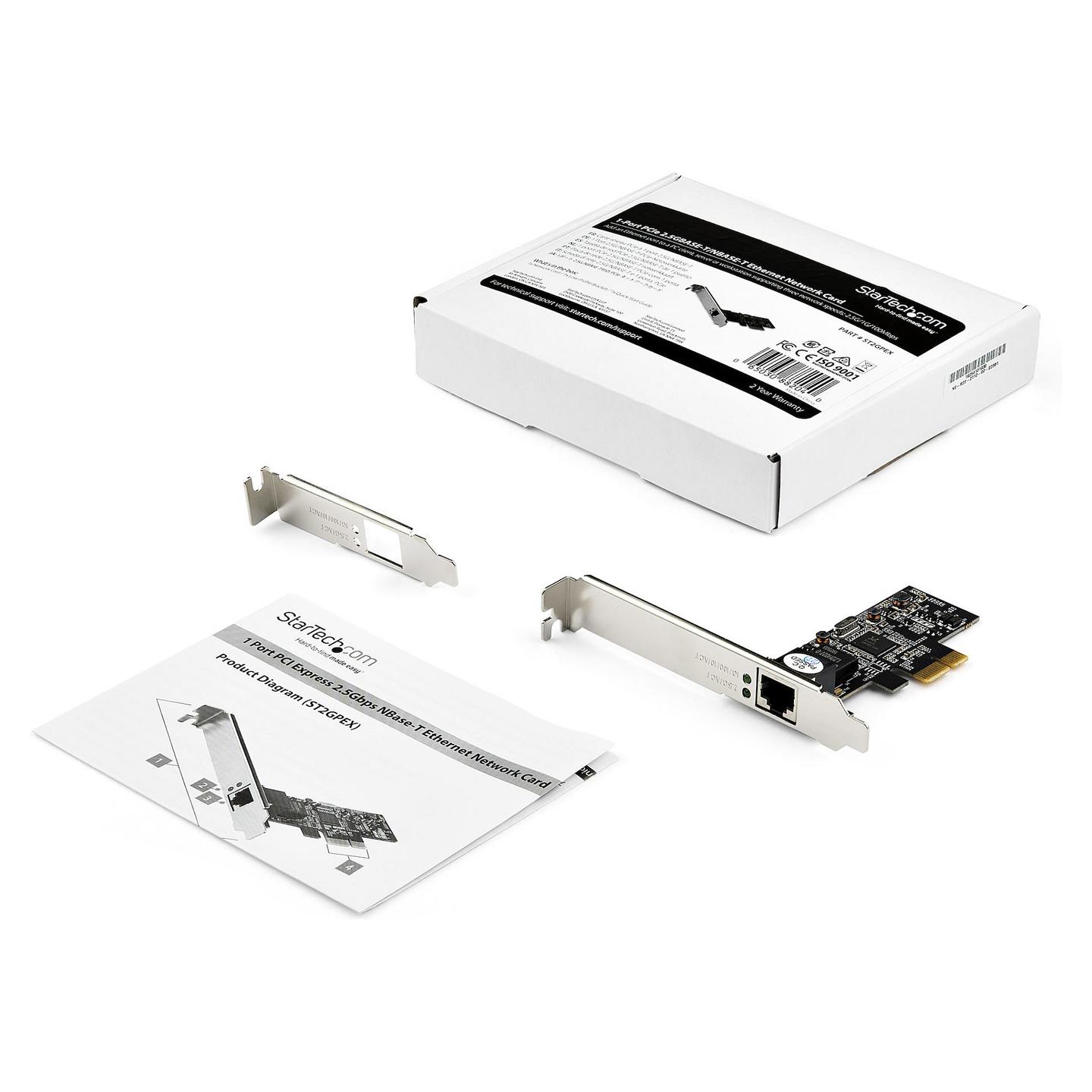 Karta të Rrjetit StarTech.com ST2GPEX, PCI Express x1, 1x 2.5 Gigabit LAN RJ45, 10/100/1000/2500Mbps, Realtek RTL8125B, Low Profile + Full Height - 6
