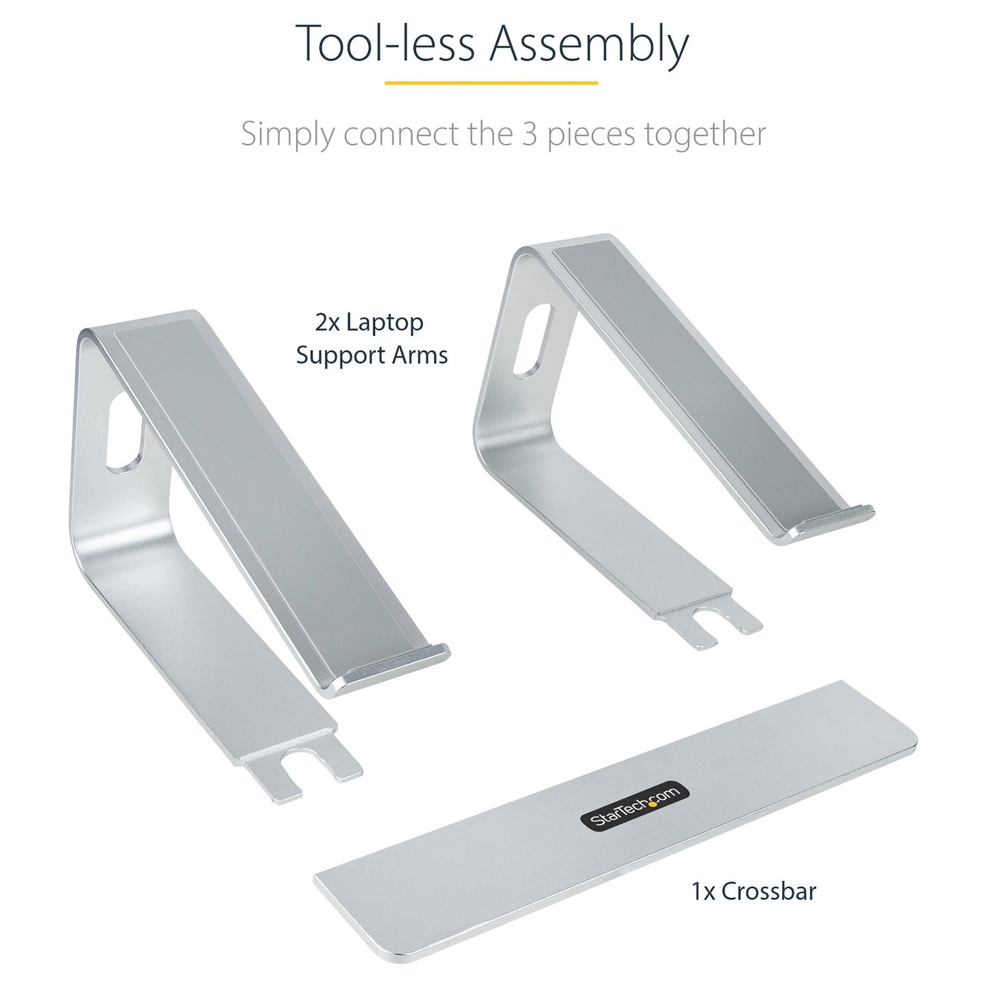 Mbajtës për Laptop StarTech.com LAPTOP-STAND-SILVER, 13–17", 5kg, Alumini, 16° - Argjend - 16