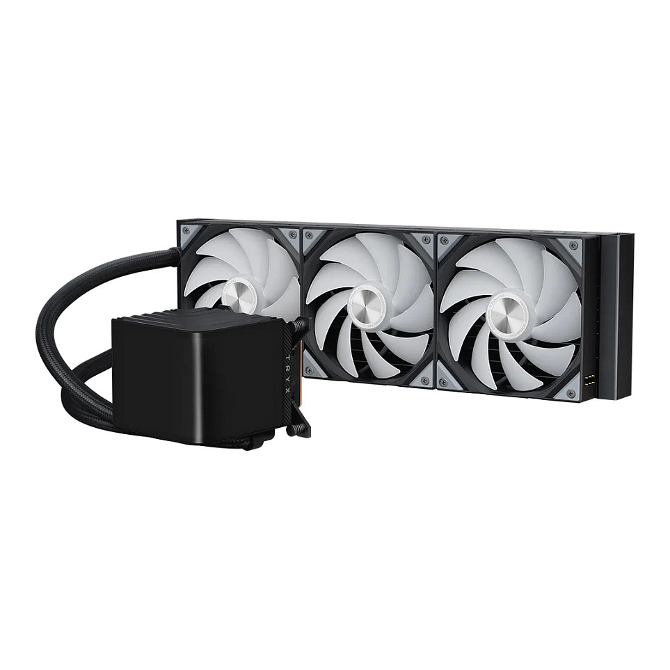 Ftohës për Procesor TRYX PANORAMA 360 ARGB / AIO / 360mm / 3×120mm ARGB Fan / 3D AMOLED / 320W TDP / LGA115x/1200/1700/1851 / AM4/AM5 – Zezë - 2