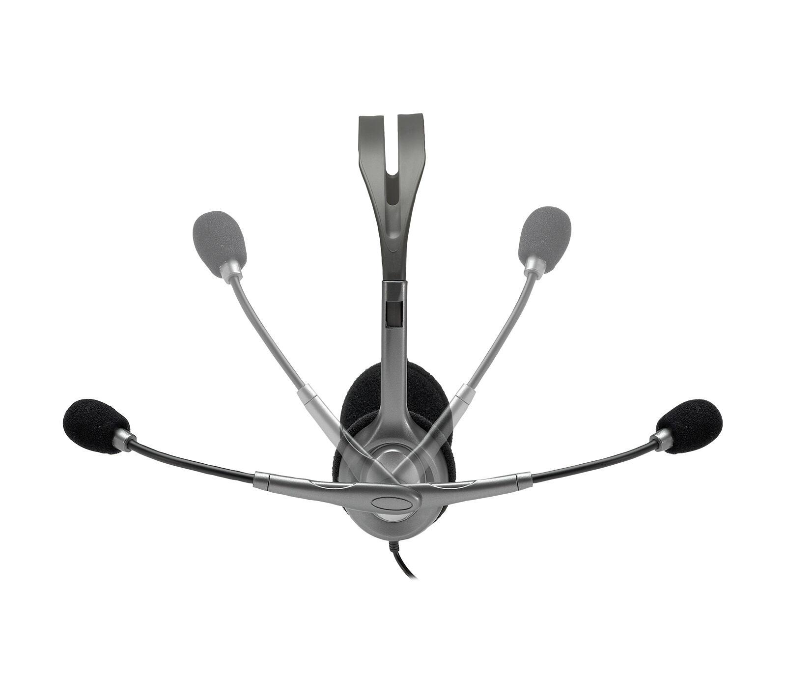 Kufje me kabllo Logitech H110 / 3.5mm / Stereo / Mikrofon Unidireksional - Gri - 3