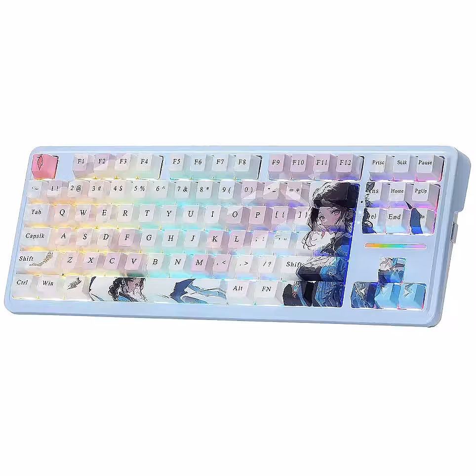 Tastierë Gaming Redragon Antonium PRO K728AK-RGB-PRO / Wired&Wireless / QWERTY - Bardhë/Blu - 3