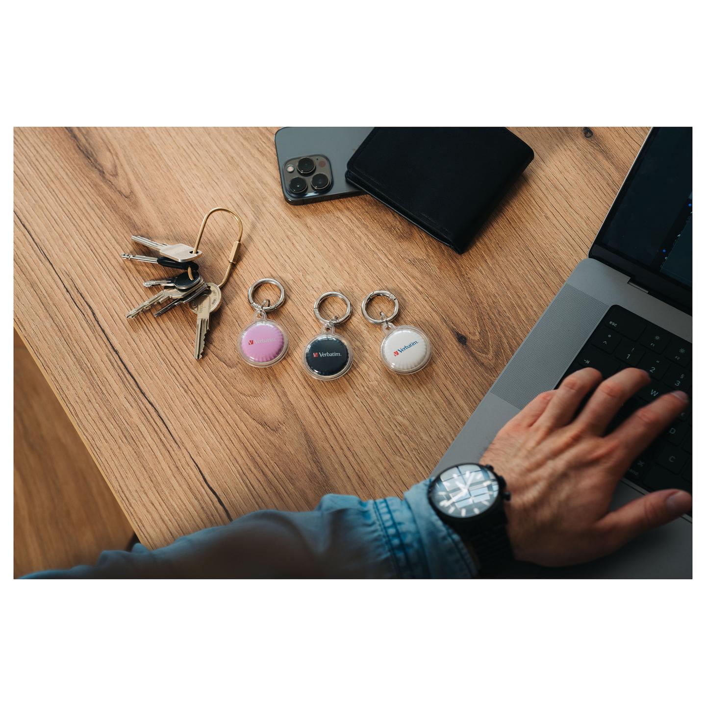 Gjurmues Verbatim My Finder Coin / Bluetooth / 3 copë - Zezë/Bardhë/Rozë - 5