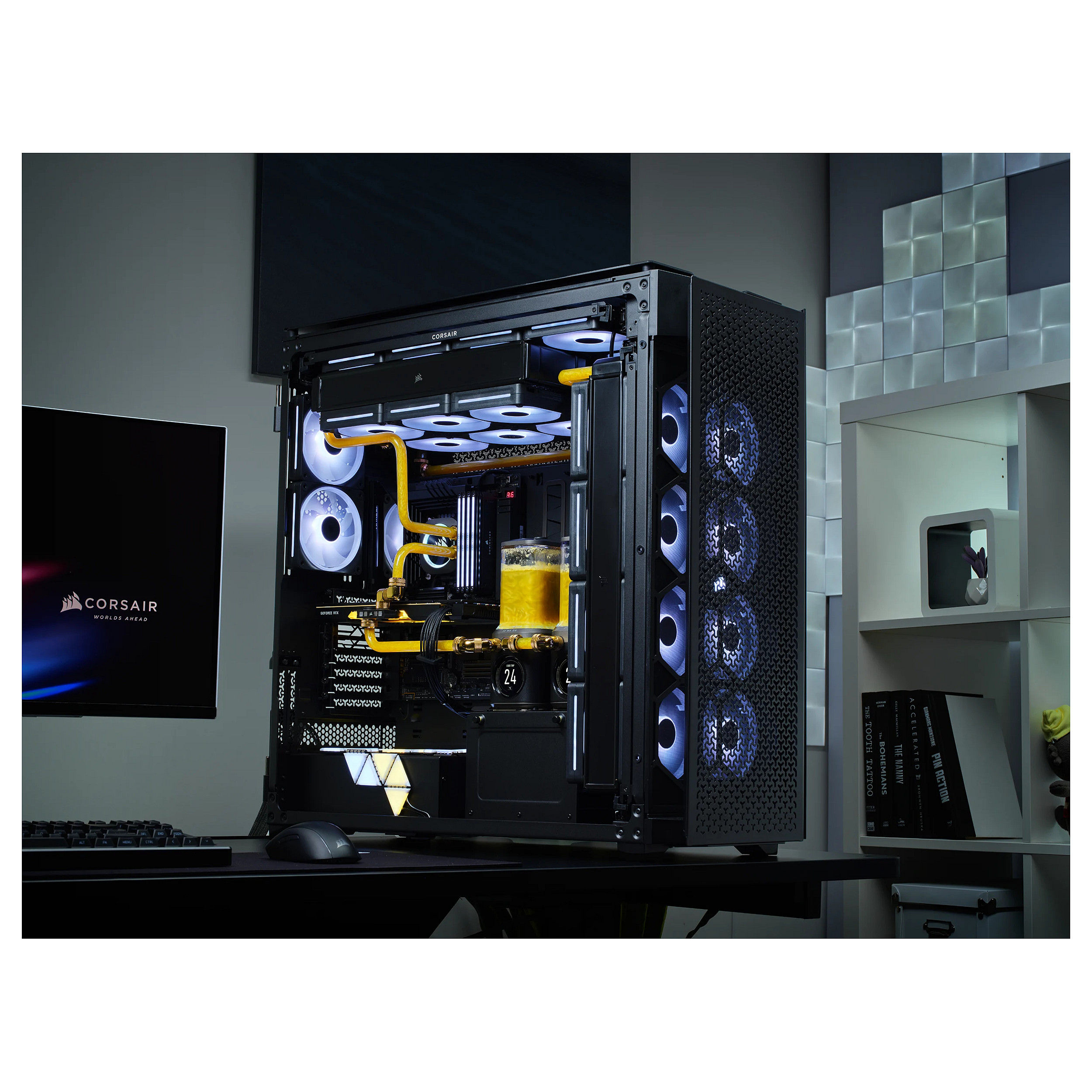 Kasë PC Corsair 9000D RGB AIRFLOW / Super Full Tower / E-ATX + ATX / 18x 120mm Fan Support / Tempered Glass - Zezë - 15