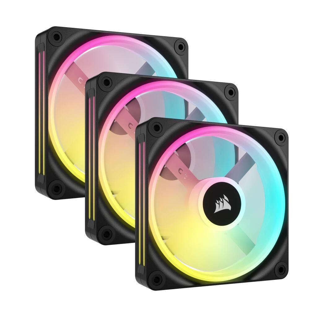 FtohĂ«s pĂ«r KasĂ« Corsair iCUE LINK QX120 RGB / 120mm / PWM / 400â2400 RPM / 63.1 CFM / 3.8 mmHâO / 3-Pack / RGB â ZezĂ«