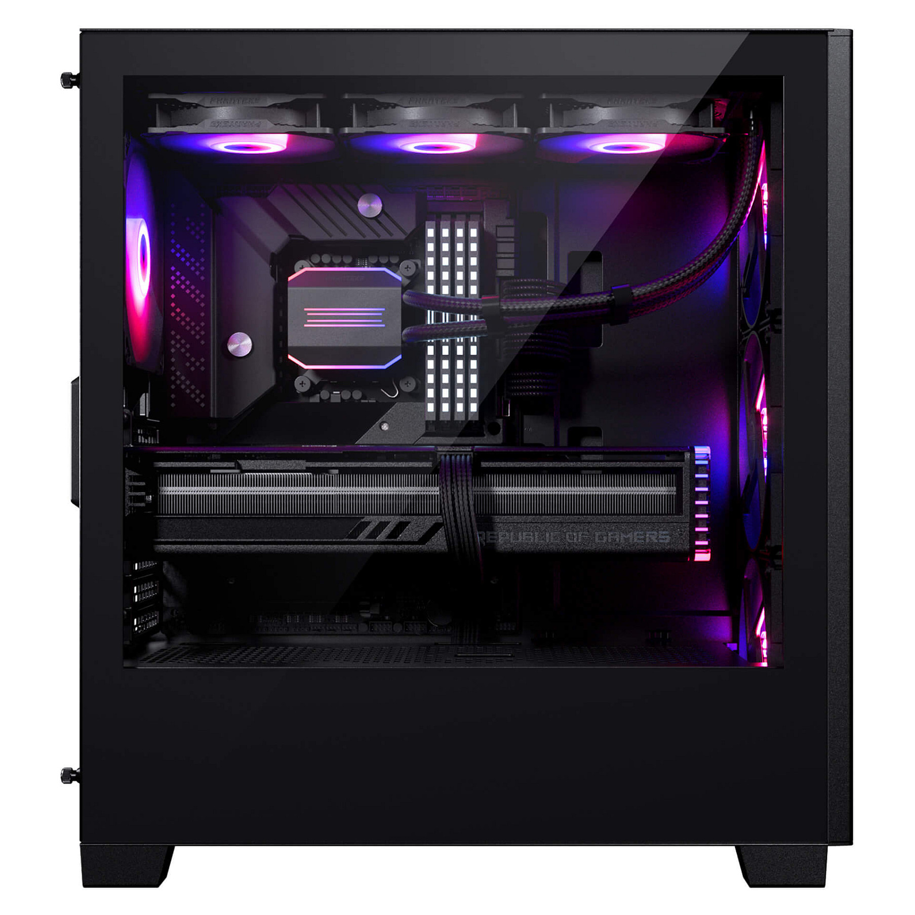 Kasë PC Phanteks XT Pro Ultra / Midi Tower / ATX + E-ATX + Micro-ATX + Mini-ITX / 4x 140mm D-RGB Fan / Tempered Glass - Zezë - 5