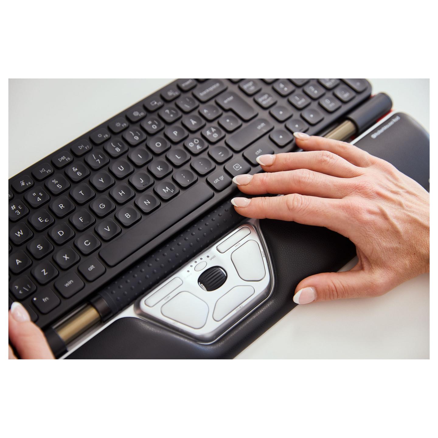 Maus me Kabllo Ergonomik Contour RollerMouse Red, USB-C, 2800 DPI, 7 Butona, Rollerbar - Zezë/Argjend - 4