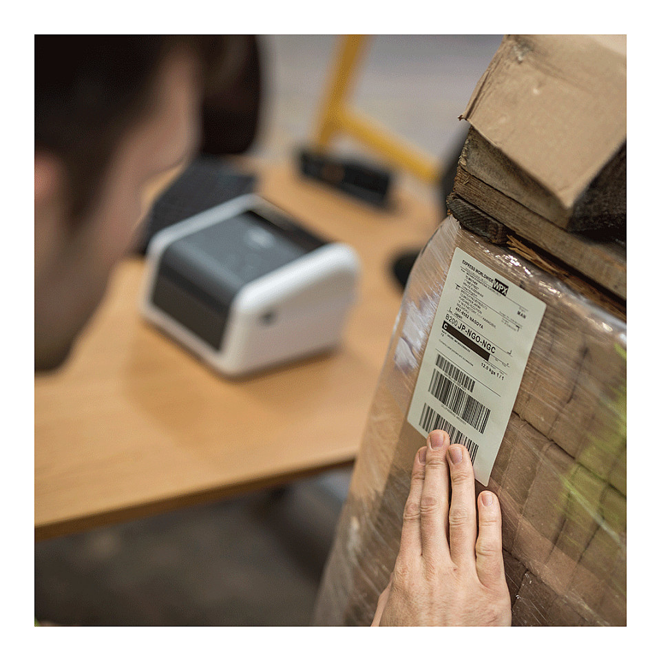 Printer Label Brother TD-4425DN / Direct Thermal / 203 DPI / 203 mm/s / 104 mm / 256 MB / 64 MB Flash / Ethernet / USB / RS-232 - Bardhë/Hiri - 5
