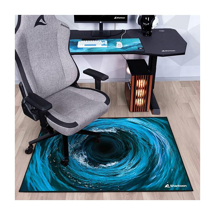Tapet Mbrojtës për Dysheme Sharkoon SKILLER SFM12 Undertow, 140 × 100cm, 5mm, Poliester, Bazë Antirrëshqitëse - Blu - 4