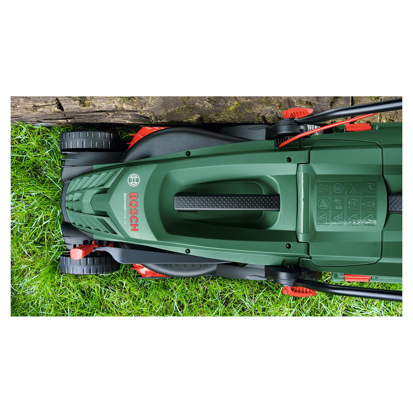 Kositëse Bari Elektrike Bosch UniversalRotak 34-405, 1300W, 34cm, 25–70mm, 40L - Gjelbër/Zezë - 3