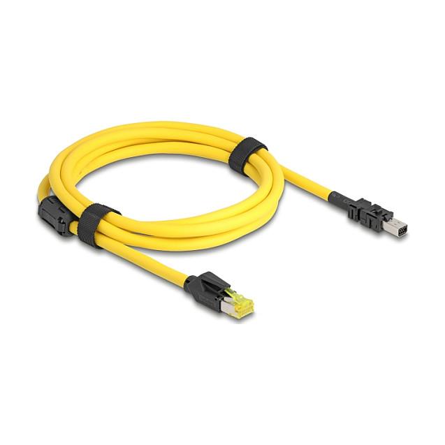 Kabllo për Rrjet DeLOCK 81251, RJ45 Mashkull në Mini I/O 8-pin Mashkull, Cat.6, 2 m – Verdhe