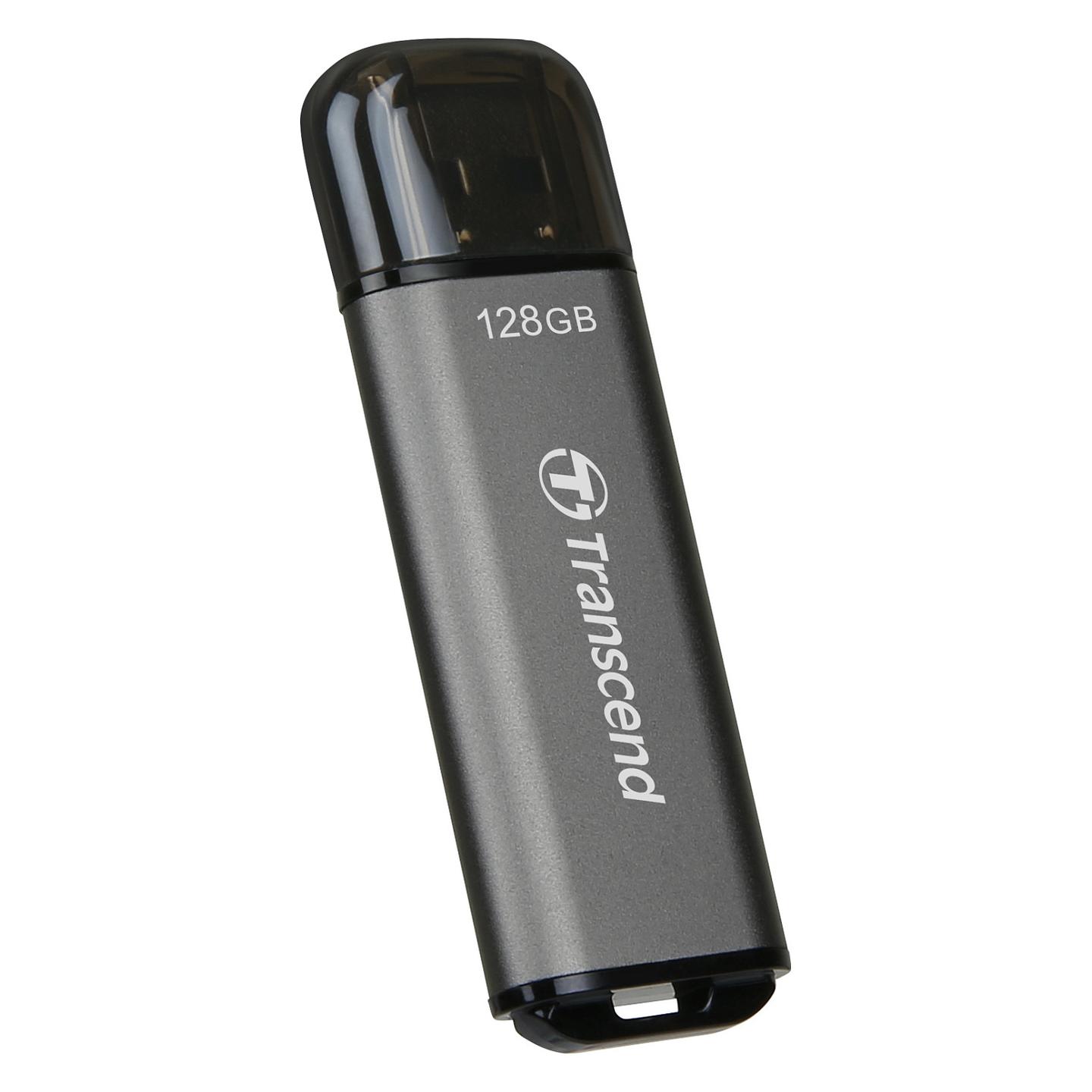 USB Flash Drive Transcend JetFlash 920 / 128GB / USB 3.2 Gen 1 / USB Type-A / 420MB/s Lexim / 400MB/s Shkrim / Trup alumini / 62 × 20 × 7.8mm / 10g - Gri - 8