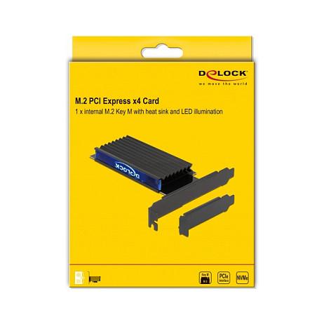 Kartë Zgjerimi PCI Express Delock 89013 / PCIe 4.0 x4 / 1x M.2 Key M / NVMe / Low Profile - 5