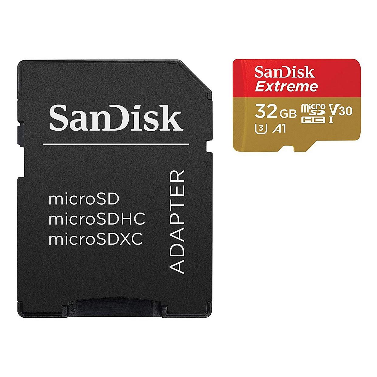 Kartë Memorie SanDisk Extreme microSDHC UHS-I, 32GB, 100MB/s, V30, U3 - Ari/Kuqe - 2