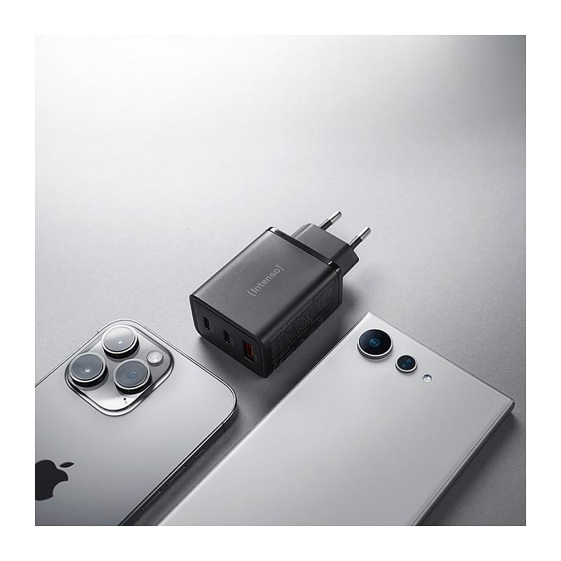 Adapter Intenso W65ACC GaN / 2x USB-C / USB-A / 65W / Power Delivery 3.0 / PPS / Quick Charge 4.0 - Zezë - 5