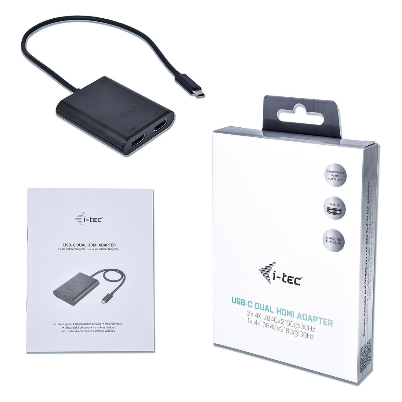 Adapter Video i-tec C31DUAL4KHDMI, USB-C, 2x HDMI, 2x 4K - Zezë - 4