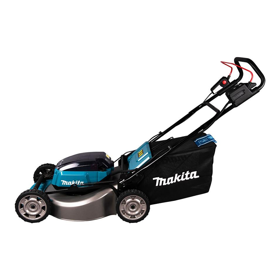 Kositëse Bari me Bateri Makita DLM530Z, 2x18V, 53cm, 20–100mm, 70L, Brushless - Blu/Zezë - 2