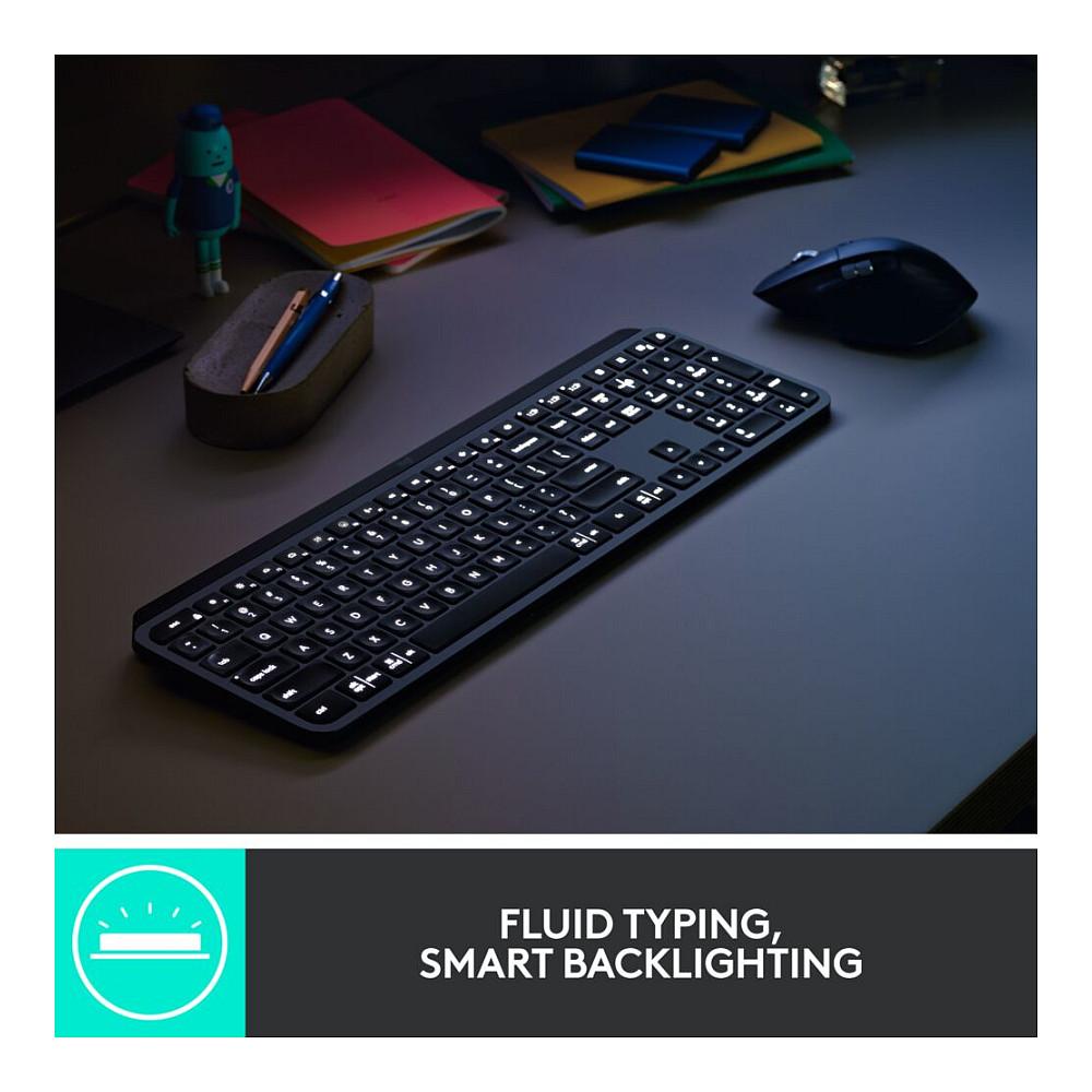 Combo (Tastierë & Maus) Logitech MX Keys Combo Gen 2, AZERTY Francez, Full Size, Logi Bolt + Bluetooth, 8000 DPI - Grafit - 9