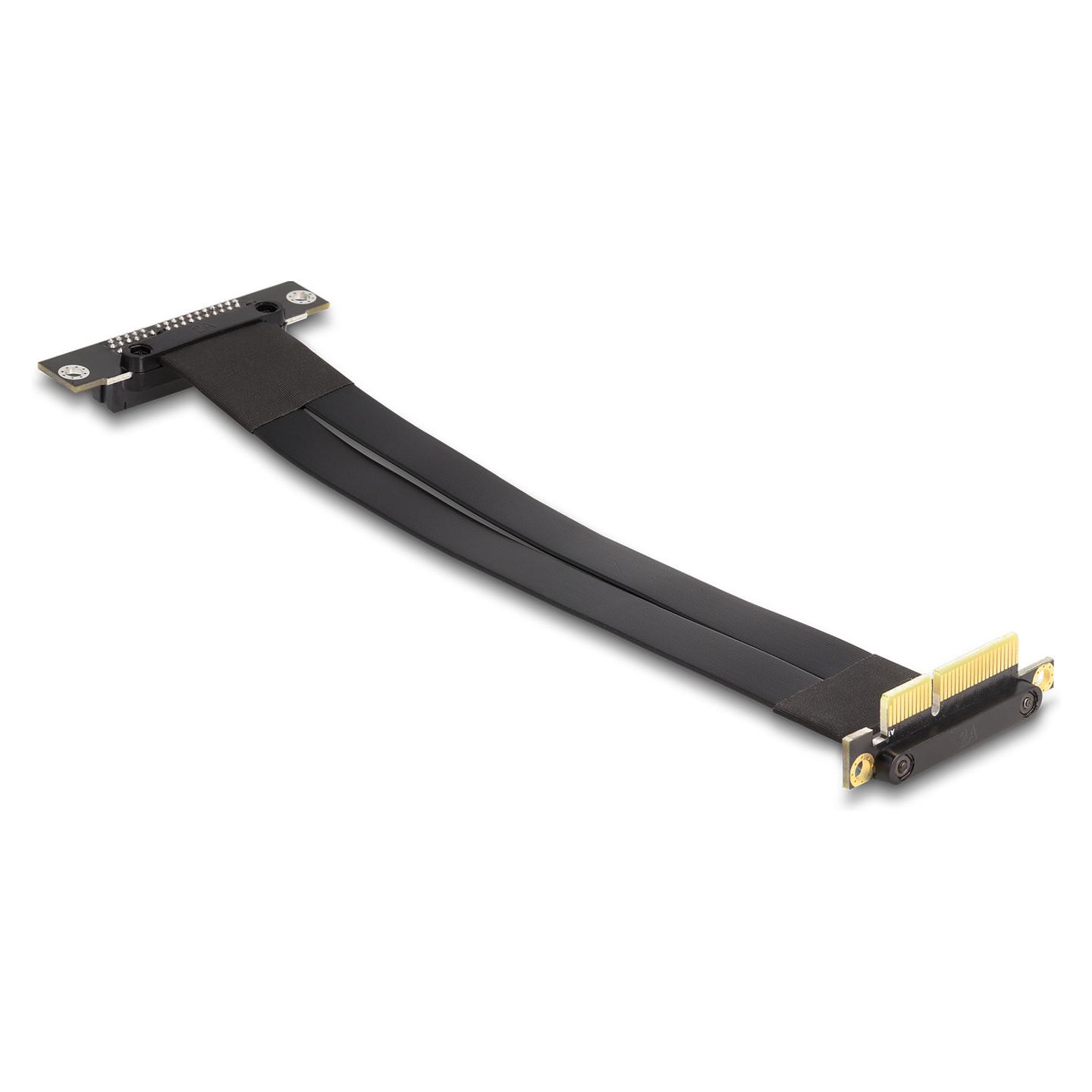 Kartë Riser Delock 88044, PCIe 3.0 x4, x4 në x4, 30cm - Zezë - 2