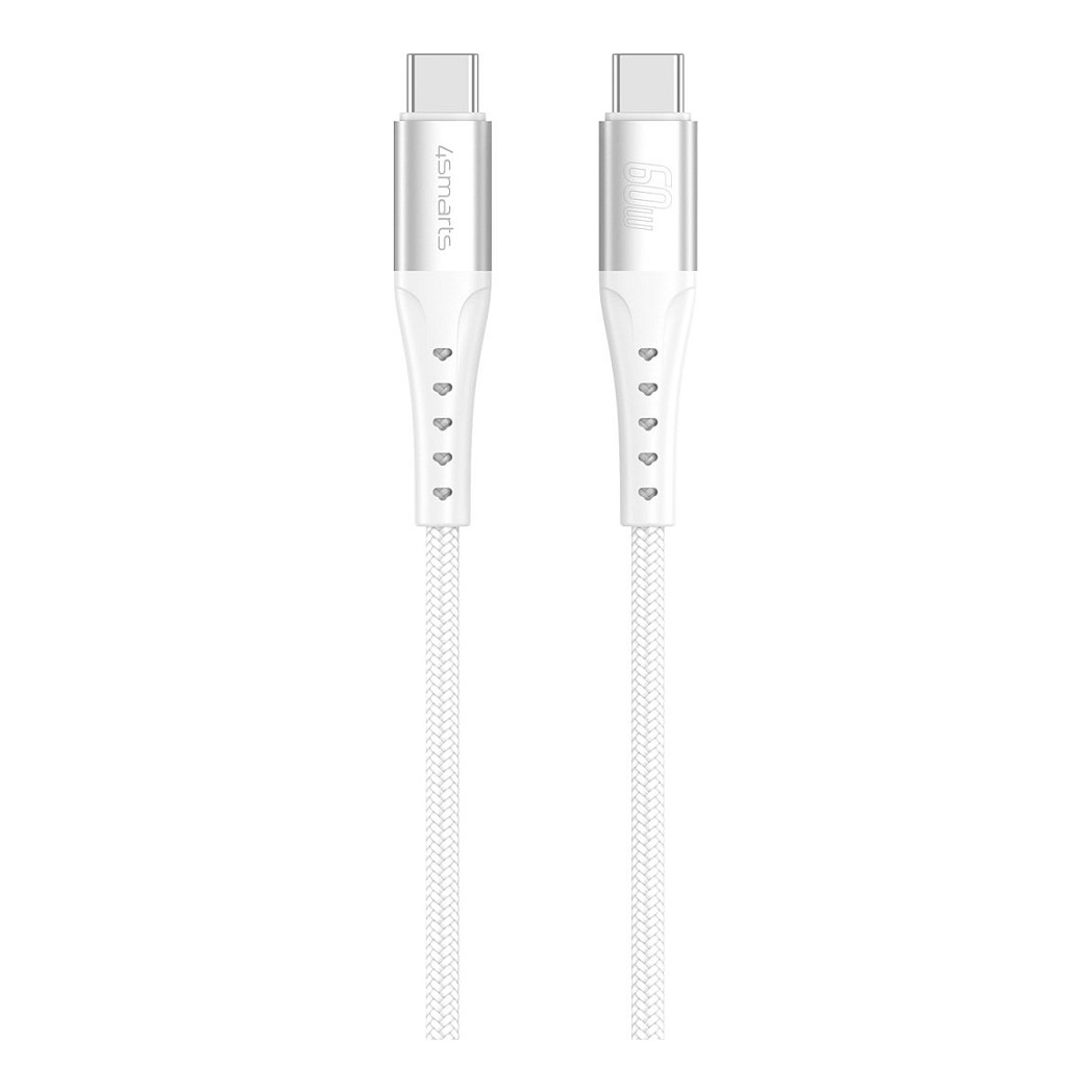 Kabllo USB 4smarts PrimeCord / USB-C në USB-C / 1.5 m / 60W - Bardhë - 2