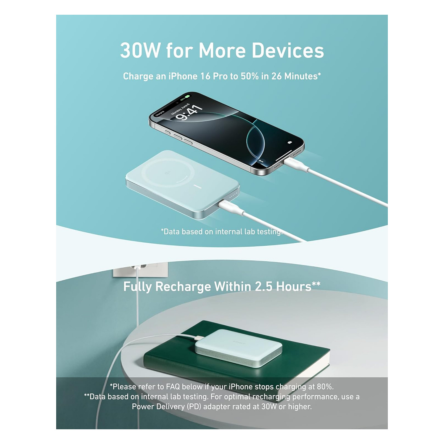 Powerbank Anker MagGo A1664 / 10000mAh / 15W - Gjelbër - 5