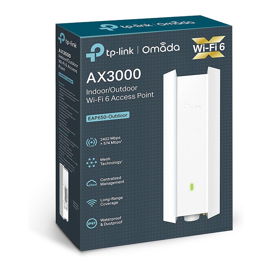 Access Point TP-Link Omada EAP650-Outdoor, Wi-Fi 6 AX3000, Dual-Band, 4-Stream, Gigabit Ethernet PoE, Mesh, IP67 - Bardhë - 8