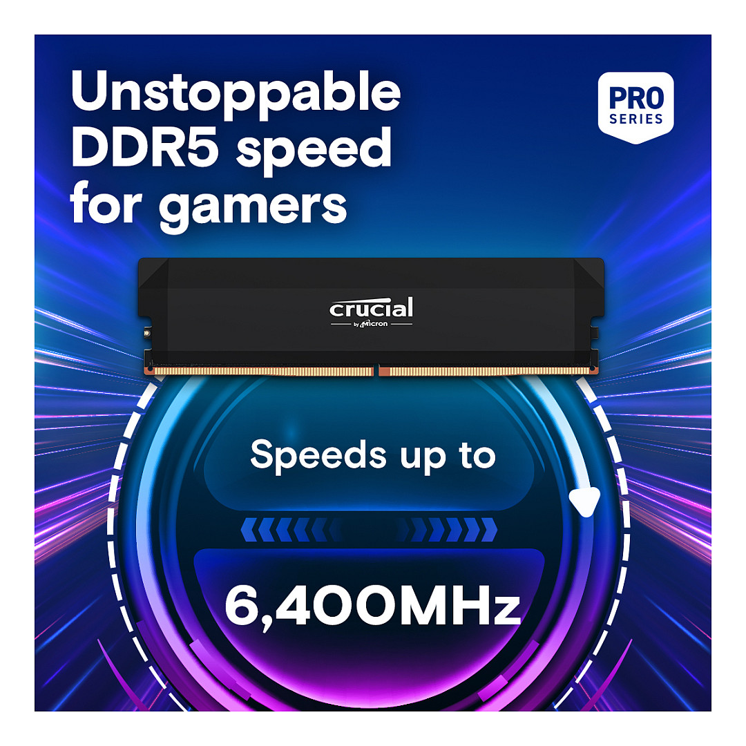RAM Memorie DDR5 Crucial Pro / 64GB (2x32GB) / DIMM / 6400MHz / CL40 / 288-pin - Zezë - 2