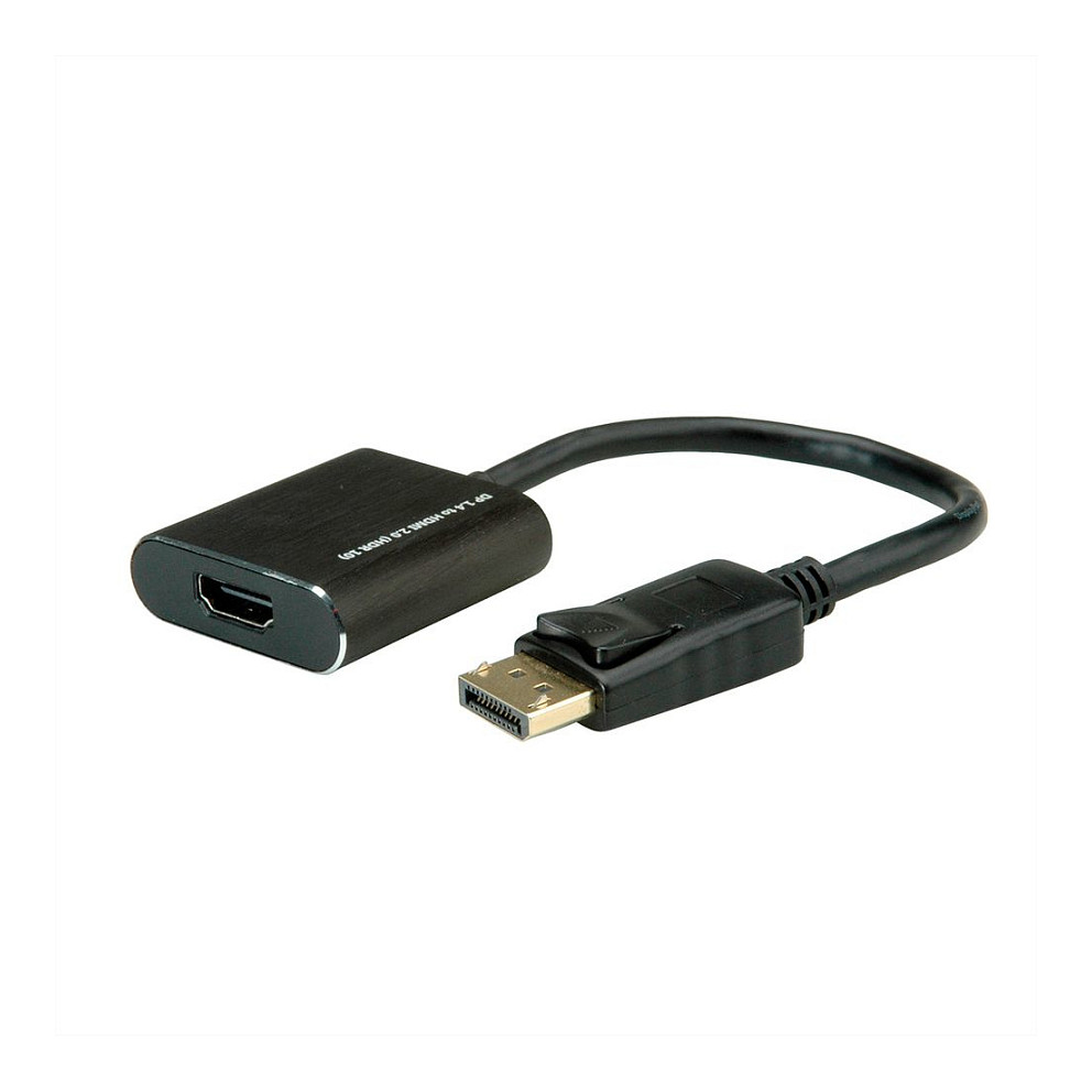 Adapter ROLINE 12.03.3164 / DisplayPort në HDMI / 4K 60Hz / HDR10 / 0.15m - Zezë - 3