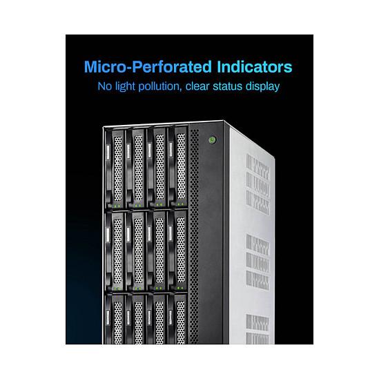 NAS TerraMaster T12-500 Pro, 12 Bay, Intel Core i7-1255U, 16GB DDR5, 2 × 10GbE, 2 × M.2 NVMe - Gri - 6