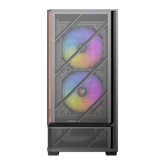 Kasë PC Antec P30 ARGB / Midi Tower / ATX / 2x 140mm + 2x 120mm + 1x 120mm ARGB Fan / Tempered Glass + Wood - Zezë - 3