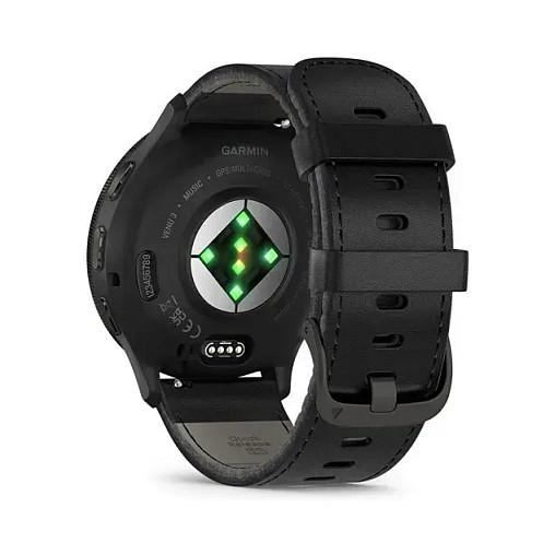 Orë e mençur Garmin Venu 3, 45mm, AMOLED, GPS, 8GB, Rrip Lëkure – Zezë/Hiri - 7