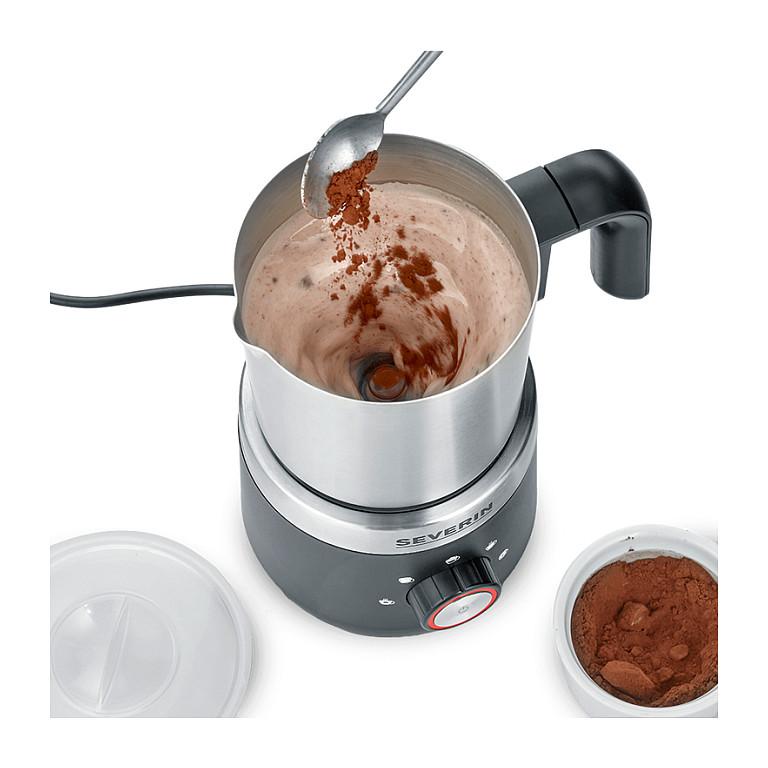 Shkumëzues dhe Ngrohës Qumështi Severin SM 3588, 550W, 300ml, Shkumëzim i Ftohtë dhe i Ngrohtë, 5 Programe - Argjend/Zezë - 2