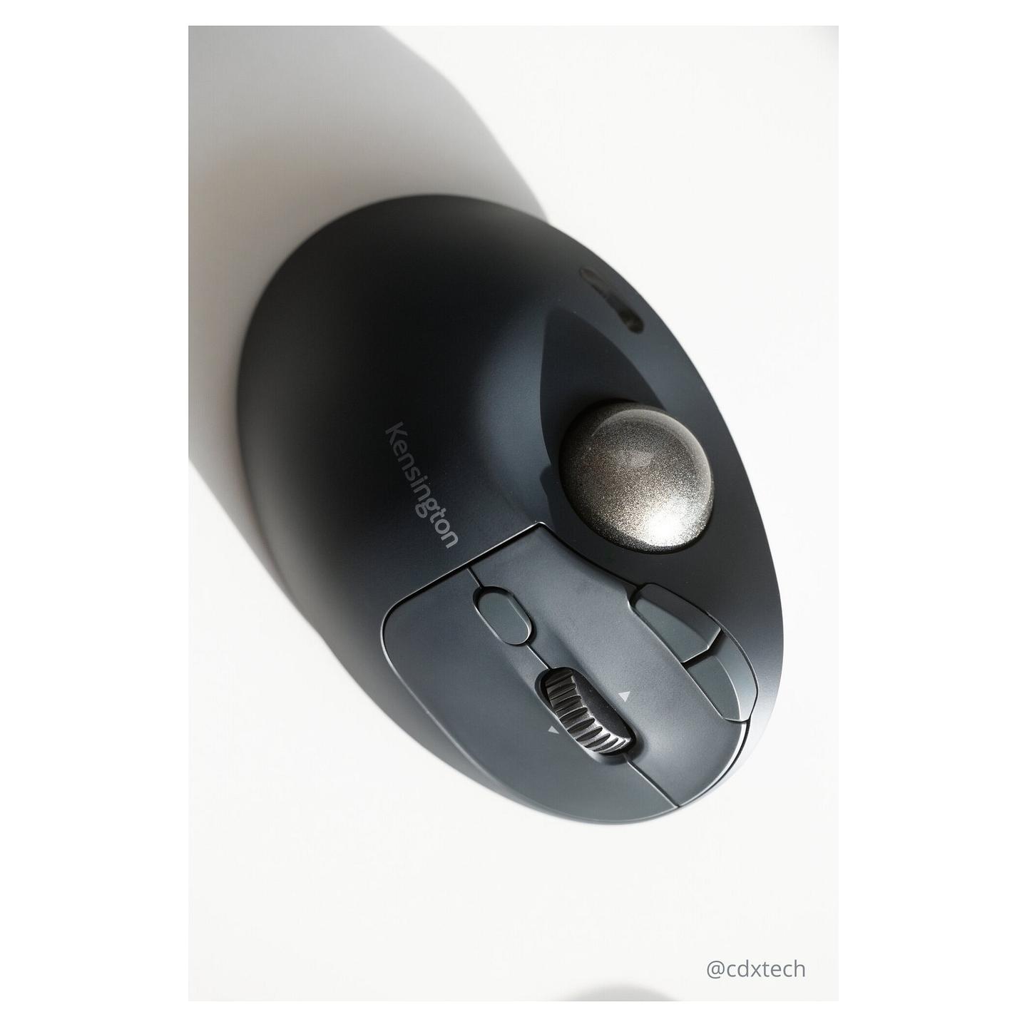 Maus pa kabllo Kensington Pro Fit Ergo TB550 / Trackball / 400–1600 DPI / Bluetooth & 2.4GHz / 7 Butona / USB-C - Zezë/Blu - 11