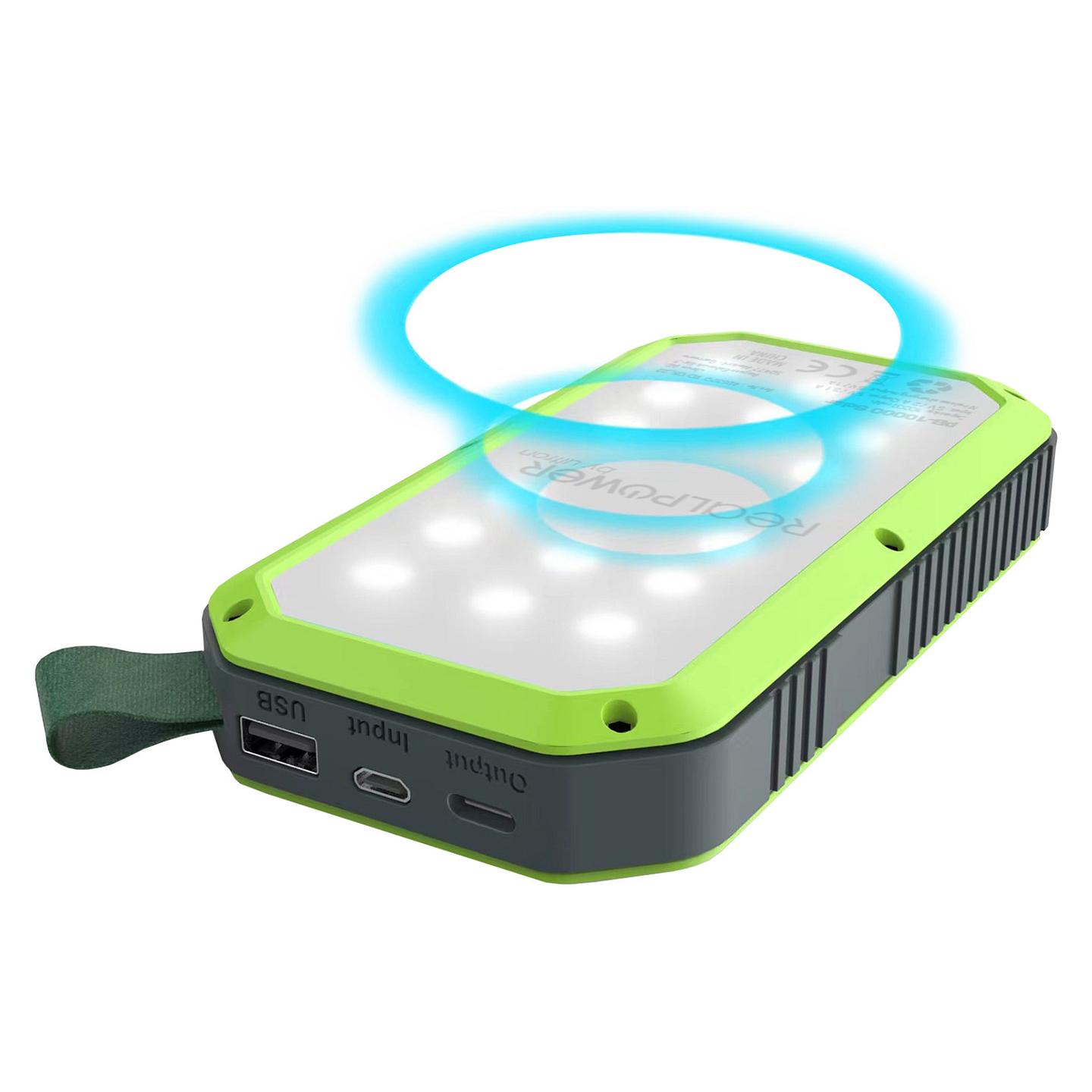 Powerbank RealPower PB-10000 Solar / 10000mAh / 2x USB-A + USB-C / Karikim Wireless / Solar - 3