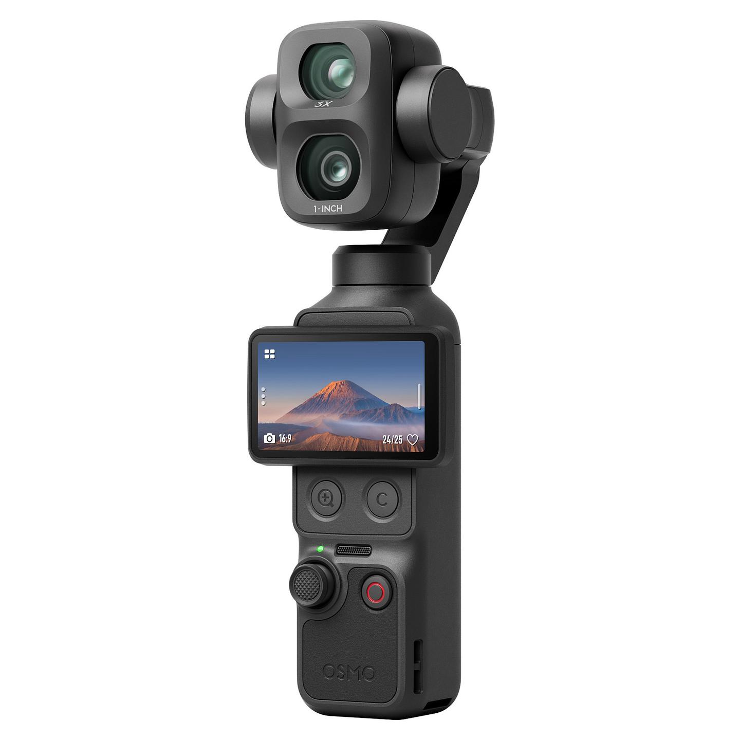 Stabilizues DJI Osmo Pocket 4P Standard Combo, 3-Aksësh, Dual-Lens, 4K, 12x Zoom - Zezë