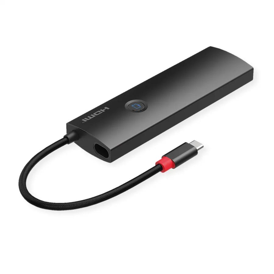 Docking Station ROLINE 12.02.1126, USB-C, HDMI 4K@60Hz, USB 3.2 Gen 2, PD 100W, LAN, SD/microSD – Gri - 3