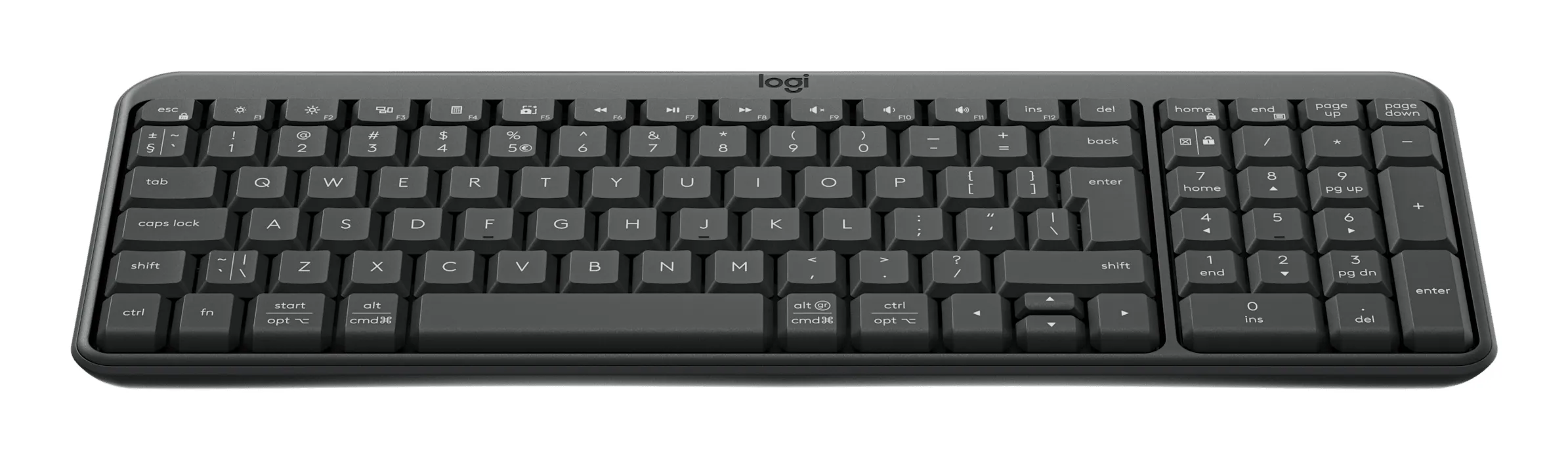 Tastierë Pa kabllo Logitech K250 / Kompakte / QWERTY US / Bluetooth + 2.4 Ghz - Grafit - 4