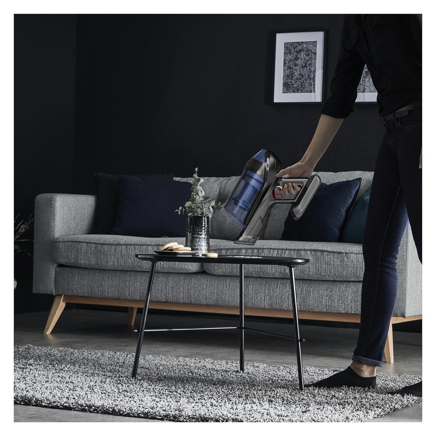 Fshesë Elektrike Rowenta X-Force Flex 12.60 Aqua RH98C0, 150AW, 25.2V, 0.9L, 45min, Pastrim i Thatë dhe i Lagësht, 2-në-1 - Blu, Zezë - 5