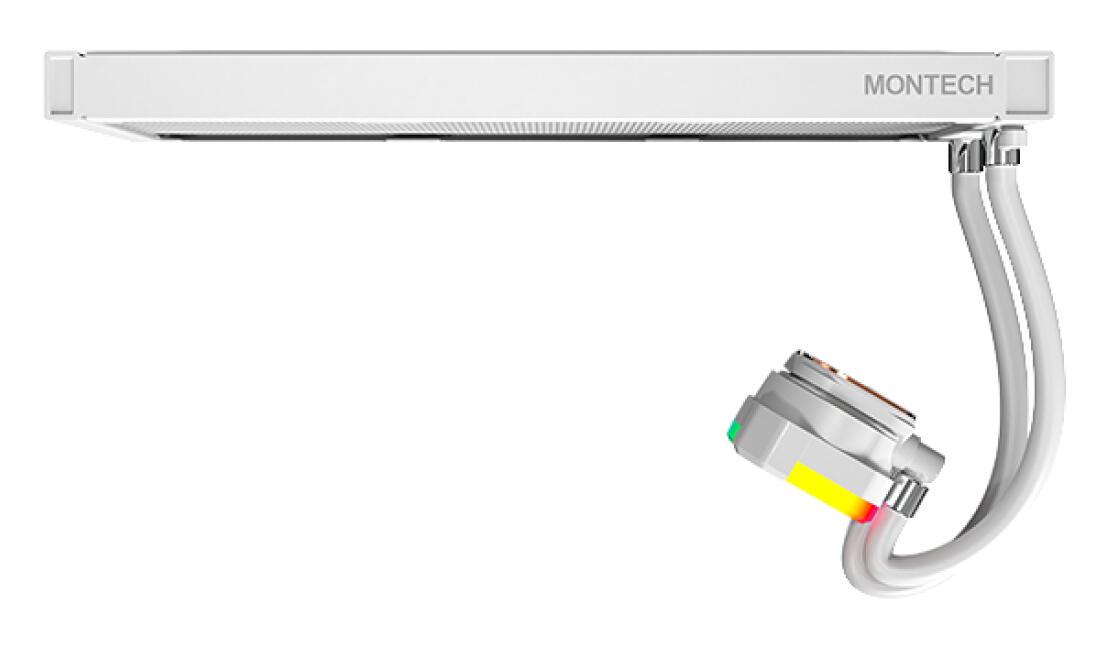 Ftohës me ujë për procesor Montech HyperFlow ARGB 360 / 360mm / 3x 120mm ARGB Fan / 600-2200 RPM – Bardhë - 4