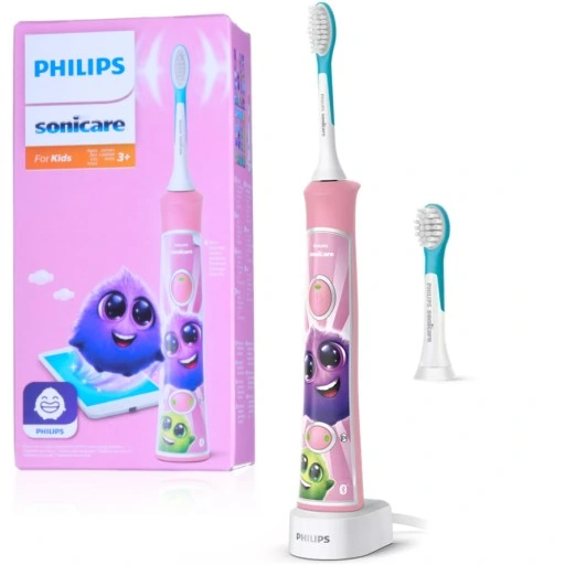 Furçë dhëmbësh elektrike për fëmijë Philips Sonicare For Kids HX6352/42 / Bluetooth / 2 Modalitete / 31.000 Lëvizje/min / SmartTimer / 2 Javë – Rozë/Mix - 2