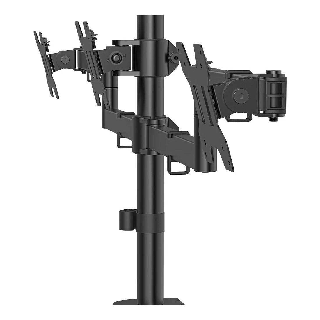 Mbajtëse për Monitor Hama 00220899 / 3 Monitorë / 13–27" / deri 7kg për Monitor / VESA 75x75 & 100x100 / Rotacion 360° - Zezë - 6