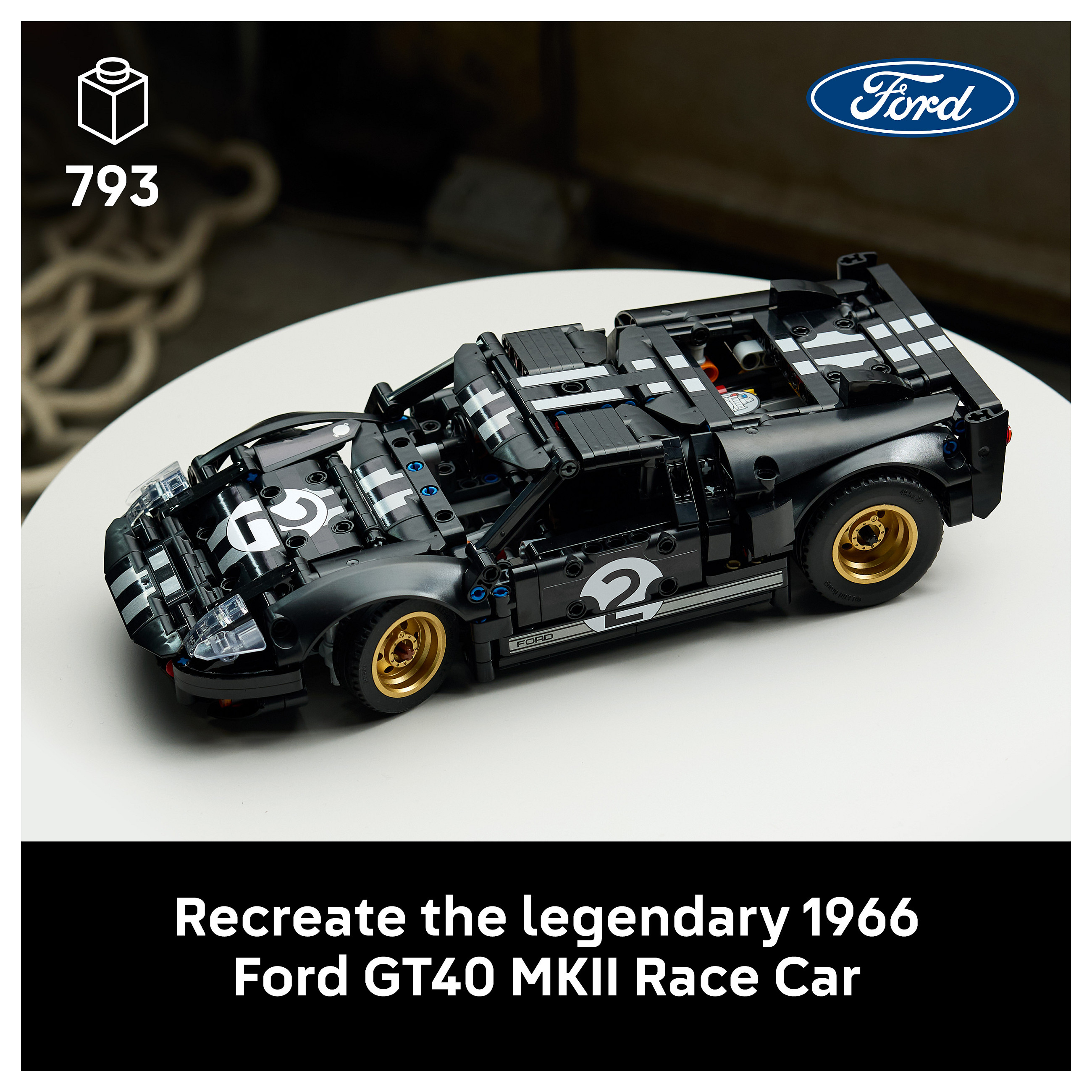 LEGO Technic 1966 Ford GT40 MKII Race Car 42223 - 34