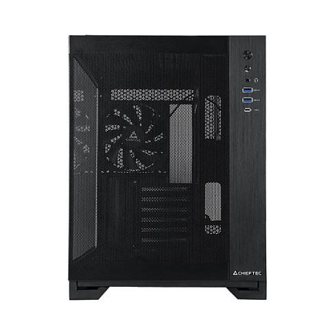 Kasë Chieftec GM-30B-M-OP, Mid-Tower, ATX, Xham i Temperuar, 3x USB, 3x 140mm - Zezë - 2