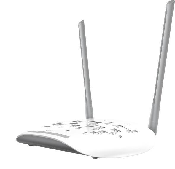 TP-Link TL-WA801N / 300Mbps / Wi-Fi 4 / 2.4GHz / 2x2 MIMO / 1x 10/100Mbps / Passive PoE / Access Point / Range Extender / White