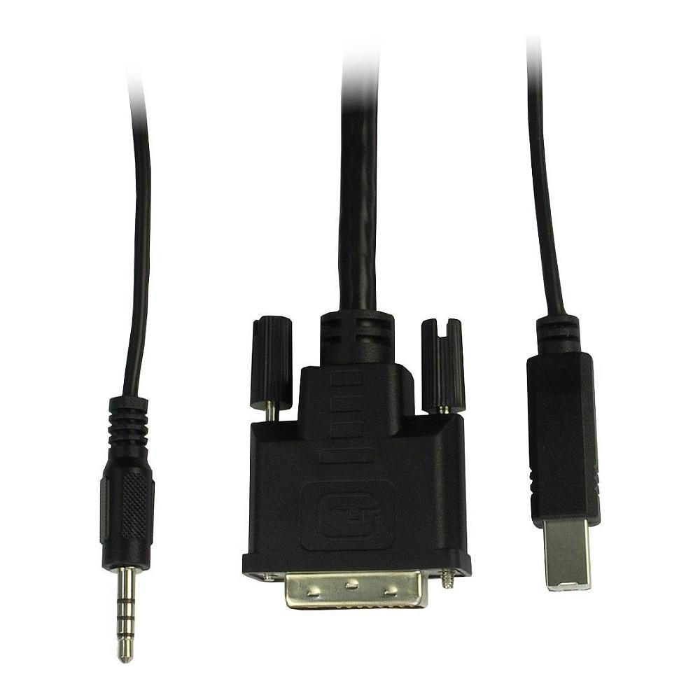KVM Switch Inter-Tech AS-41DA, 4 porta, DVI, USB, Audio 3.5mm - Zezë - 3