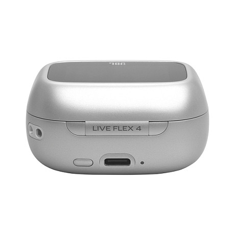 Kufje pa kabllo JBL Live Flex 4 / Bluetooth 6.0 / True Wireless / Noise Cancelling / 50 orë / Smart Charging Case – Argjendtë - 9