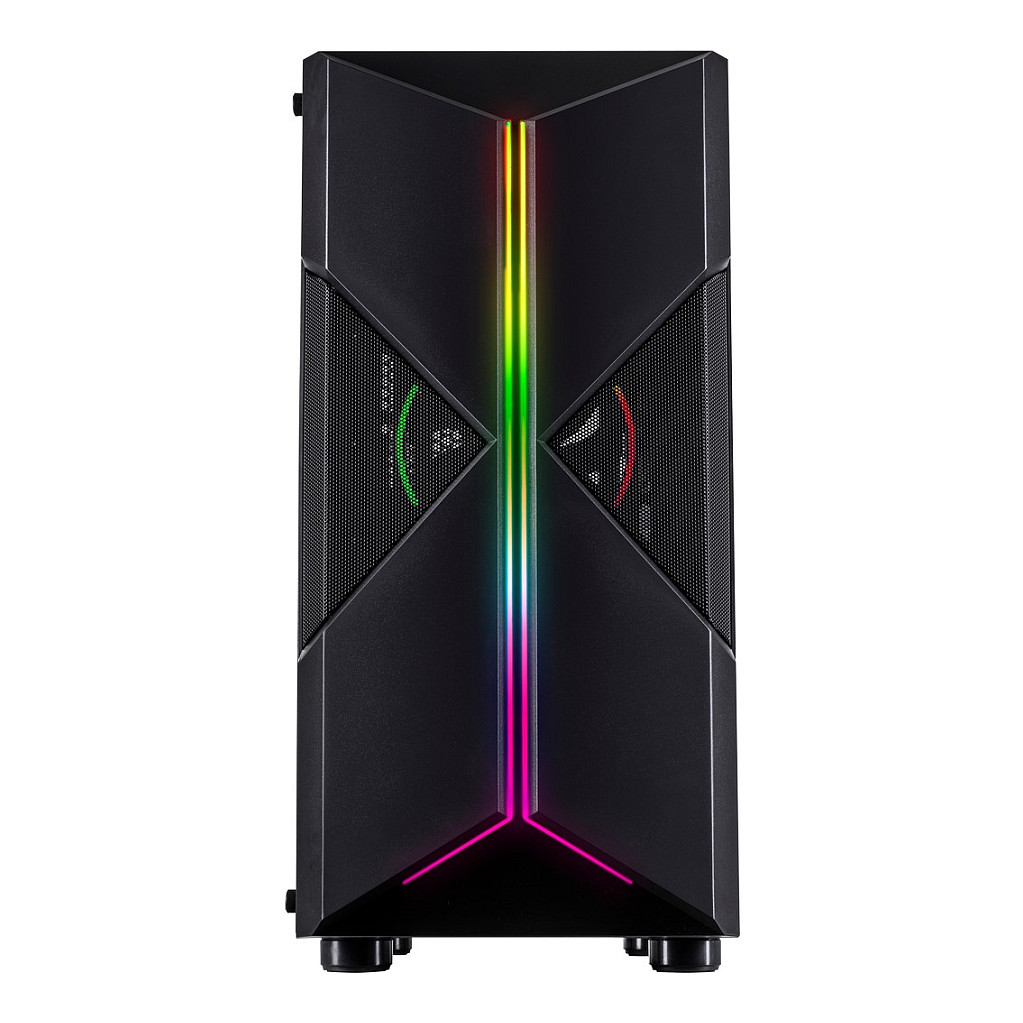Kasë PC Inter-Tech IT-3306 Cavy / Midi Tower / ATX / 1x 120mm ARGB Fan / 2x 3.5" + 2x 2.5" Bay / Acrylic Side Panel - Zezë - 2