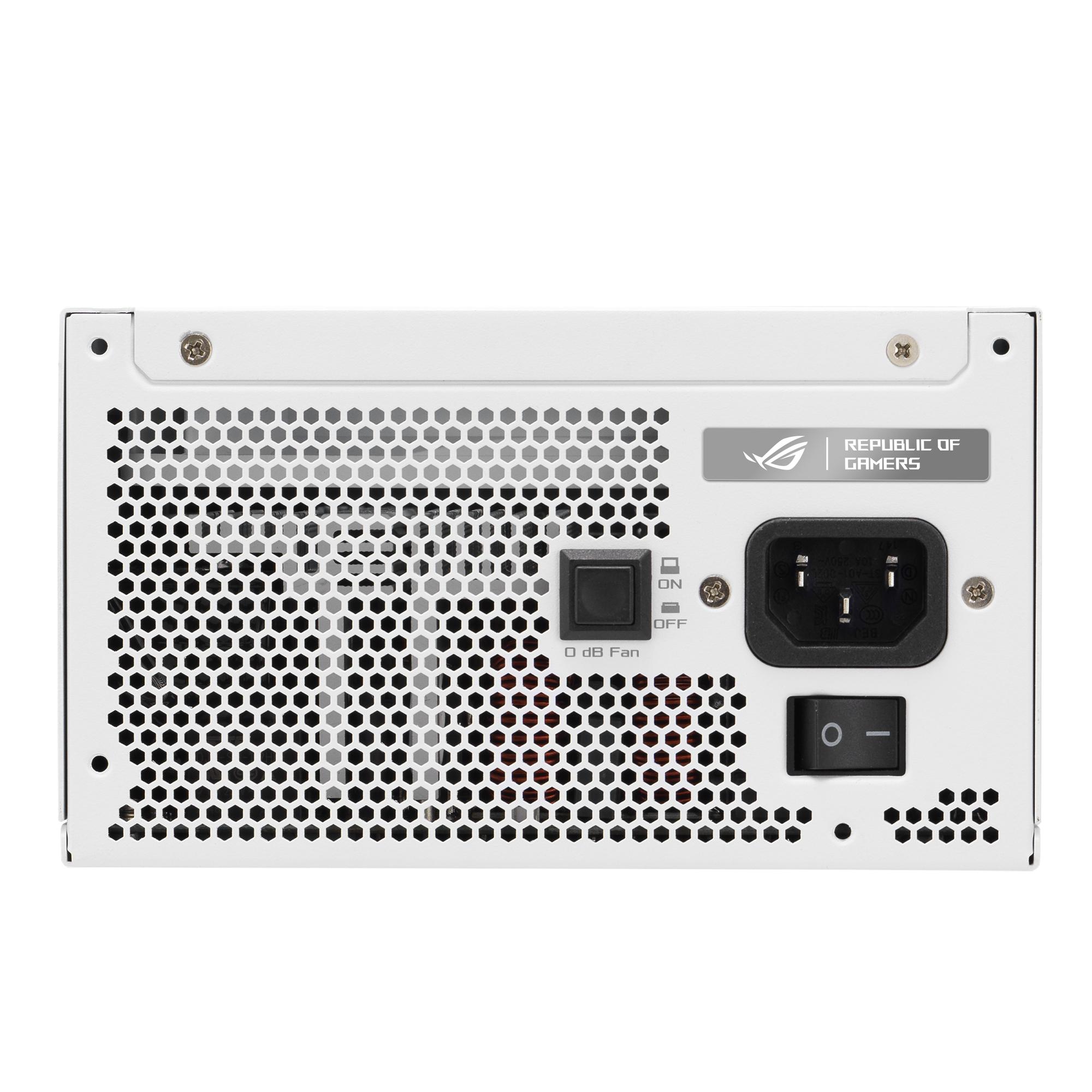 Furnizues Energjie ASUS ROG Strix 1000W Platinum White Edition / 90YE00W4-B0NA00 / 1000W / ATX 3.1 / 80 PLUS Platinum / Fully Modular / PCIe 5.1 – Bardhë - 6