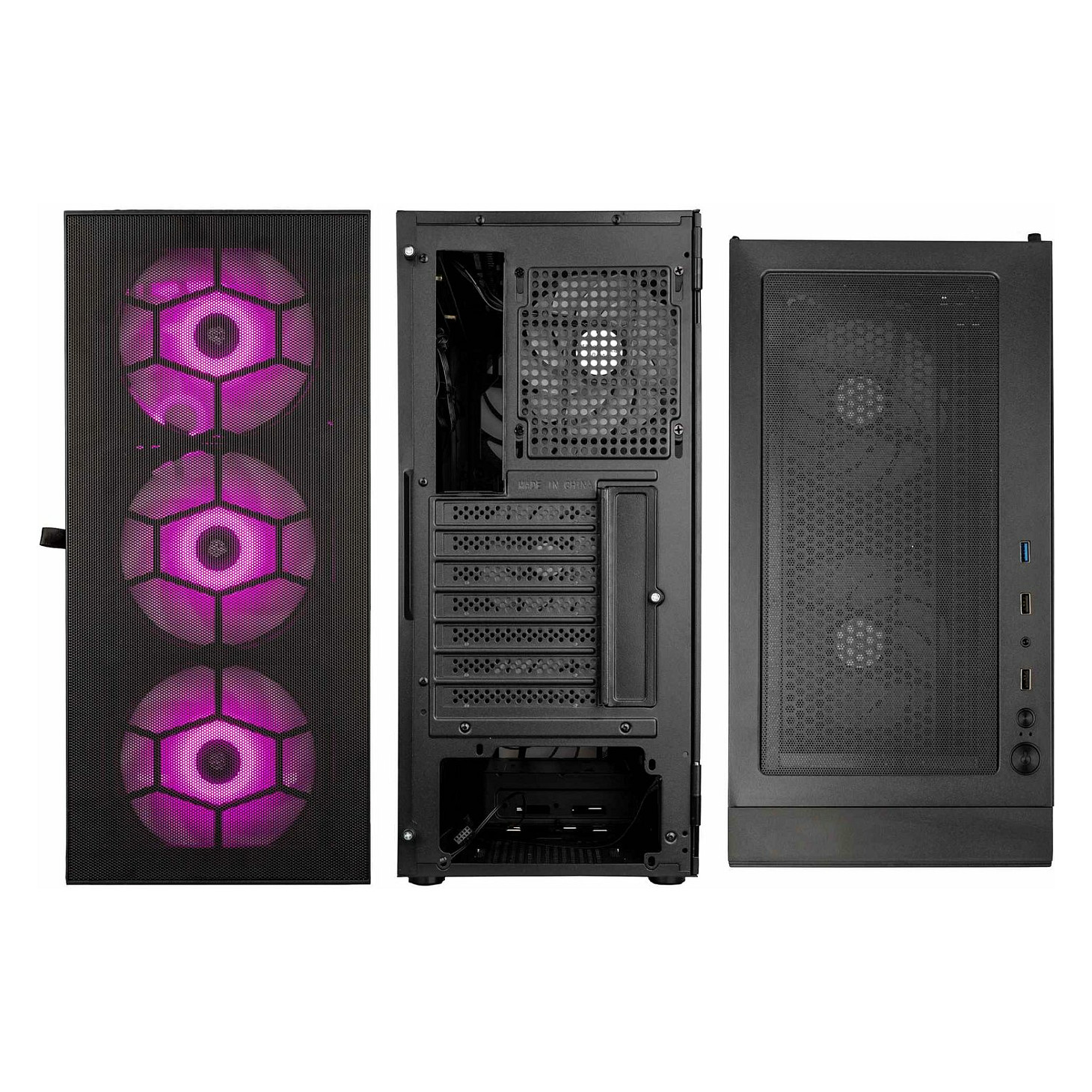 Kasë PC Kolink Observatory HF Mesh ARGB / Midi Tower / ATX / 6x ARGB Fan / Mesh - Zezë - 4